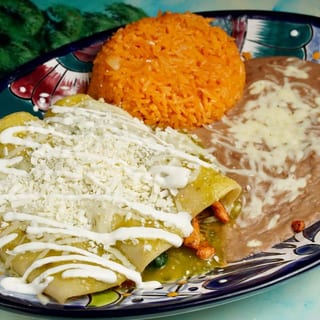 Spinach and Chicken Enchiladas